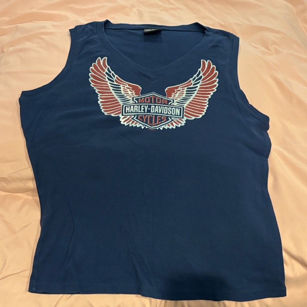 Harley-Davidson Women's Navy Winged Tank Top